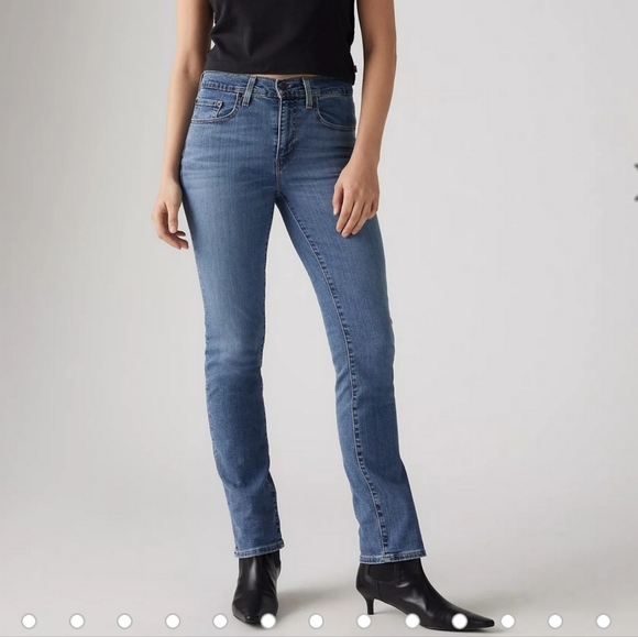 Levi's Premium High Rise Slim Straight Women's Jeans 30 Medium Wash - Picture 1 of 9